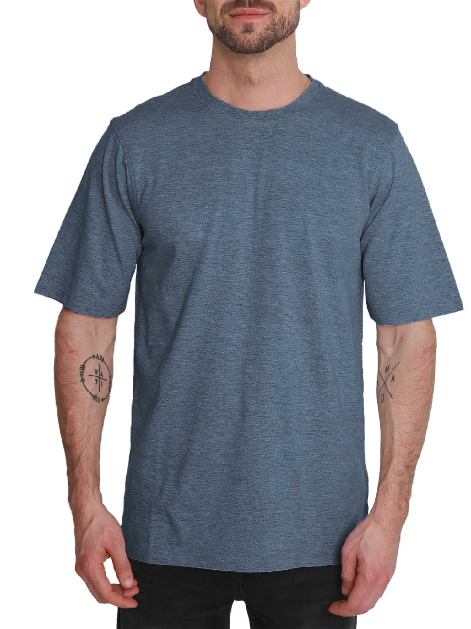 North Hudson Men's Classic Fit Crew Neck Jersey T-Shirt