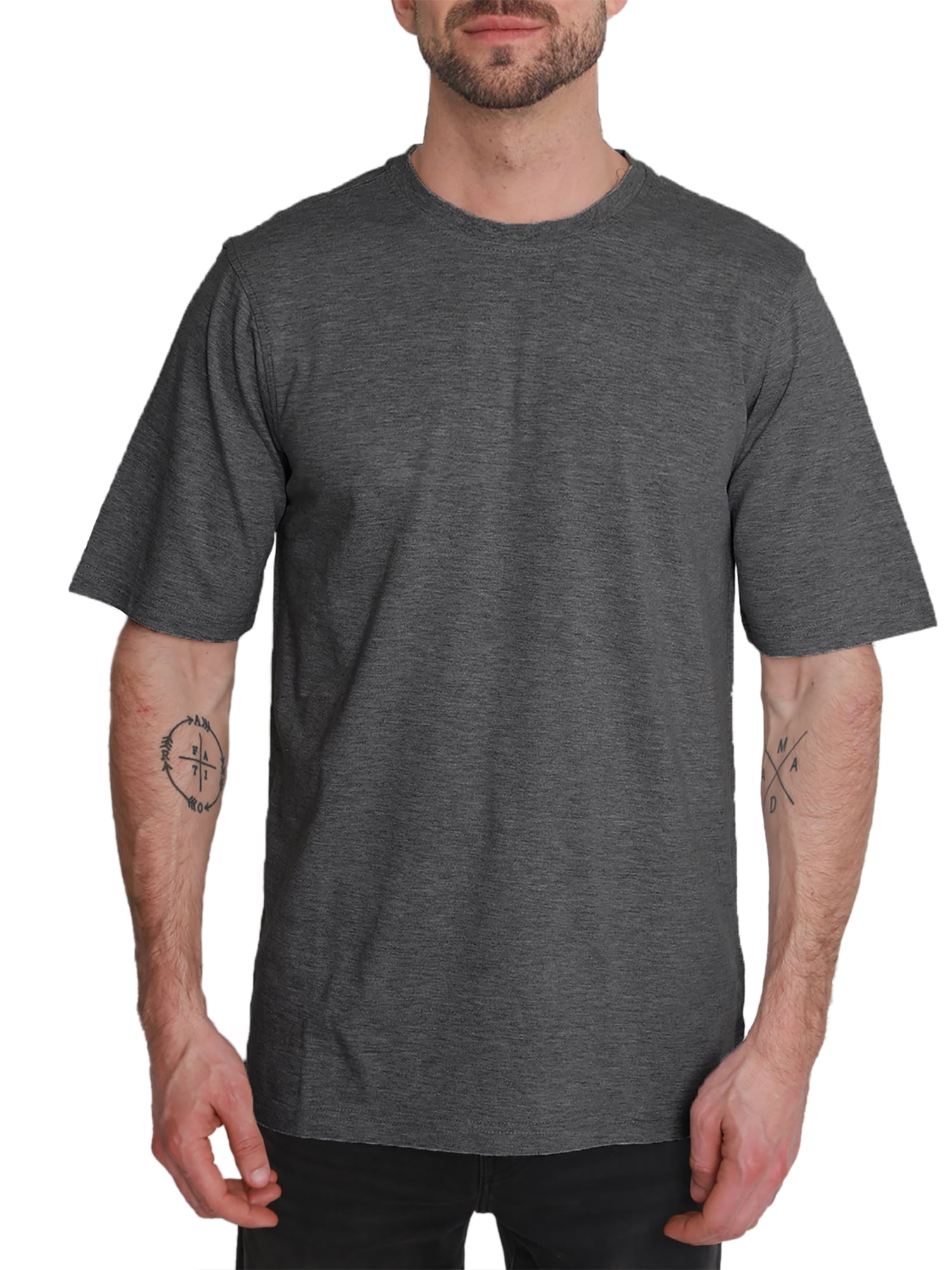 North Hudson Men's Classic Fit Crew Neck Jersey T-Shirt