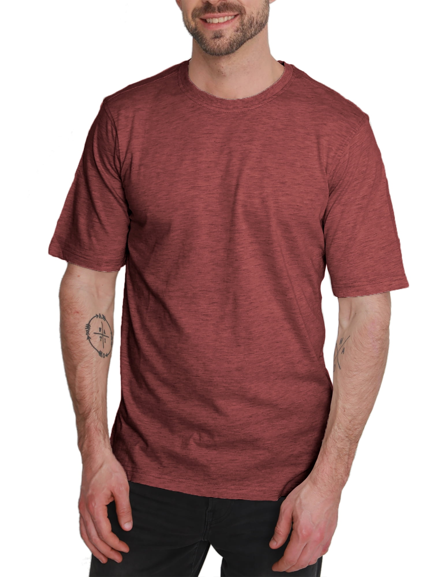 North Hudson Men's Classic Fit Crew Neck Jersey T-Shirt