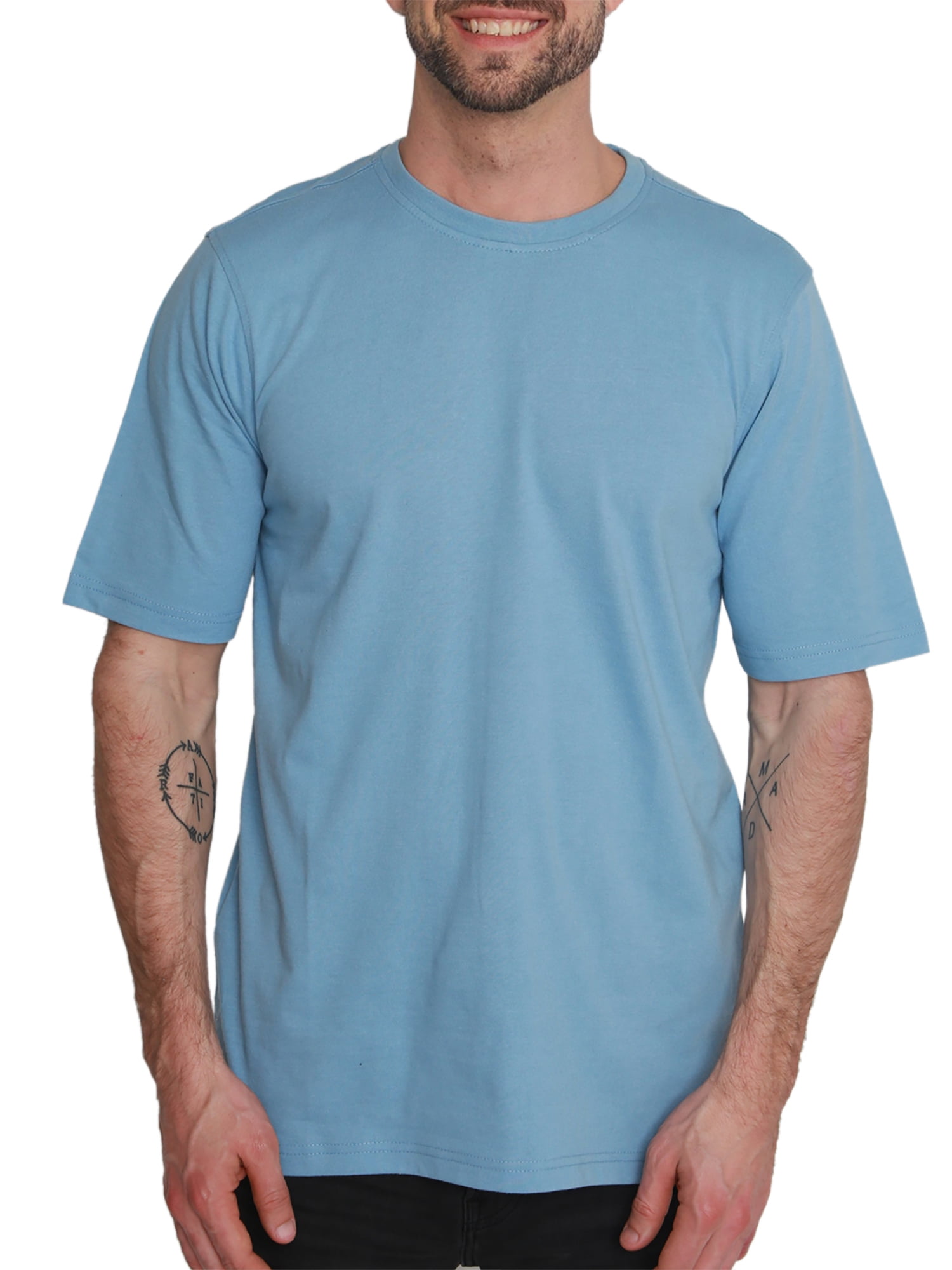 North Hudson Men's Classic Fit Crew Neck Jersey T-Shirt