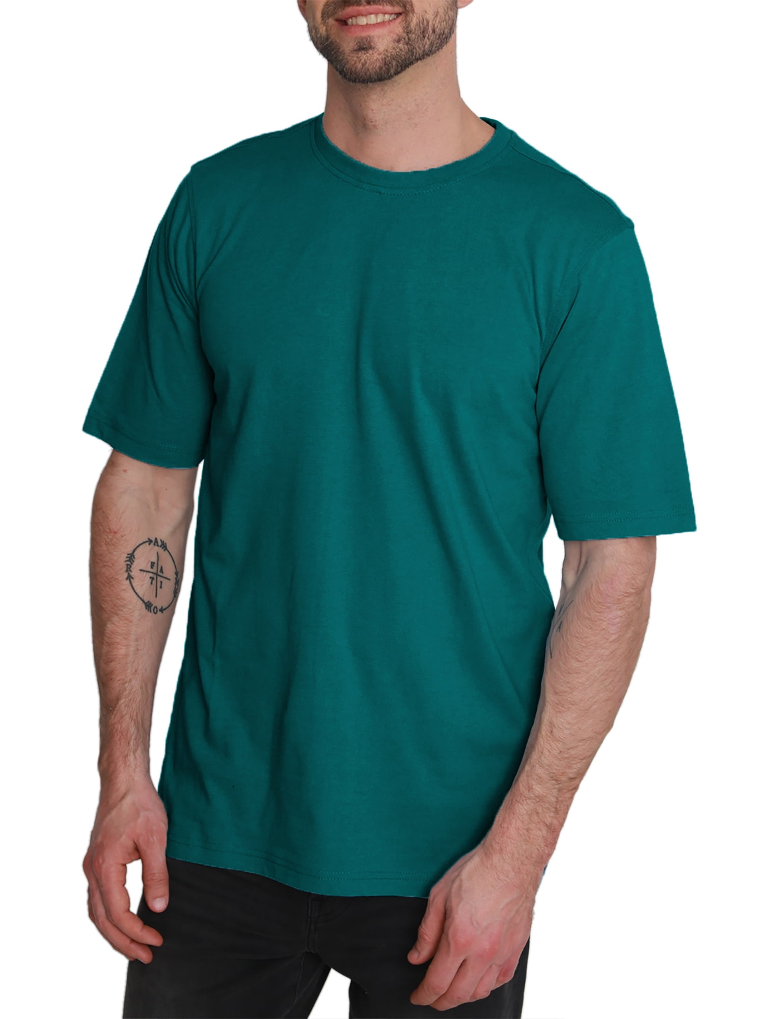 North Hudson Men's Classic Fit Crew Neck Jersey T-Shirt