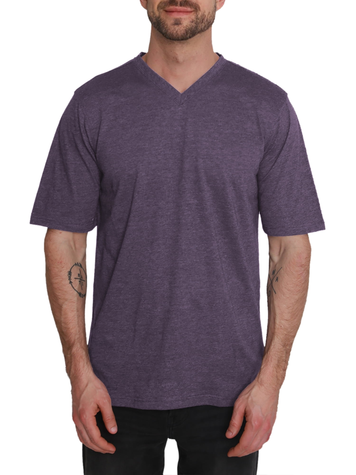 North Hudson Men's Classic Fit V-Neck Jersey T-Shirt