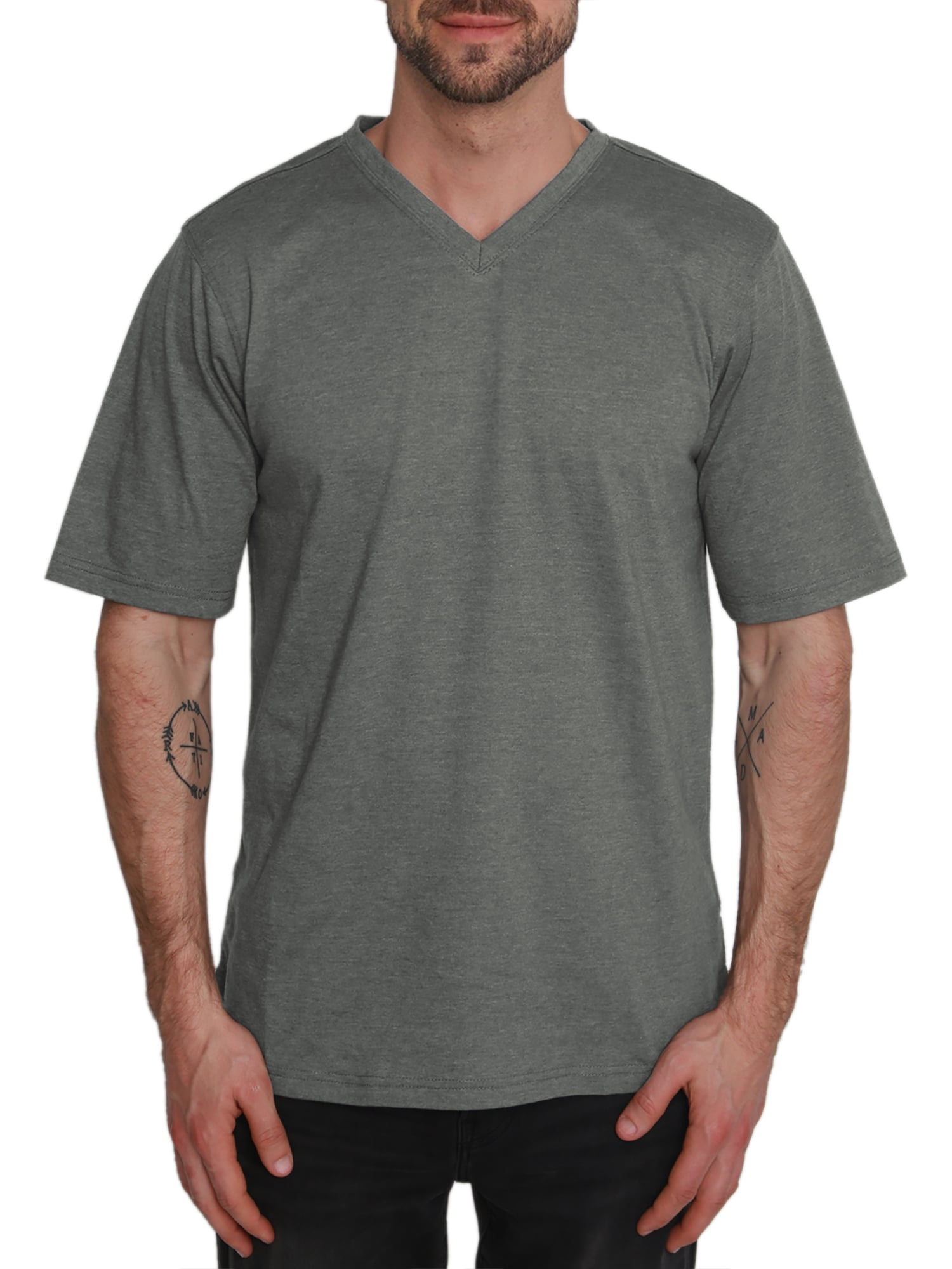 North Hudson Men's Classic Fit V-Neck Jersey T-Shirt - Walmart.com