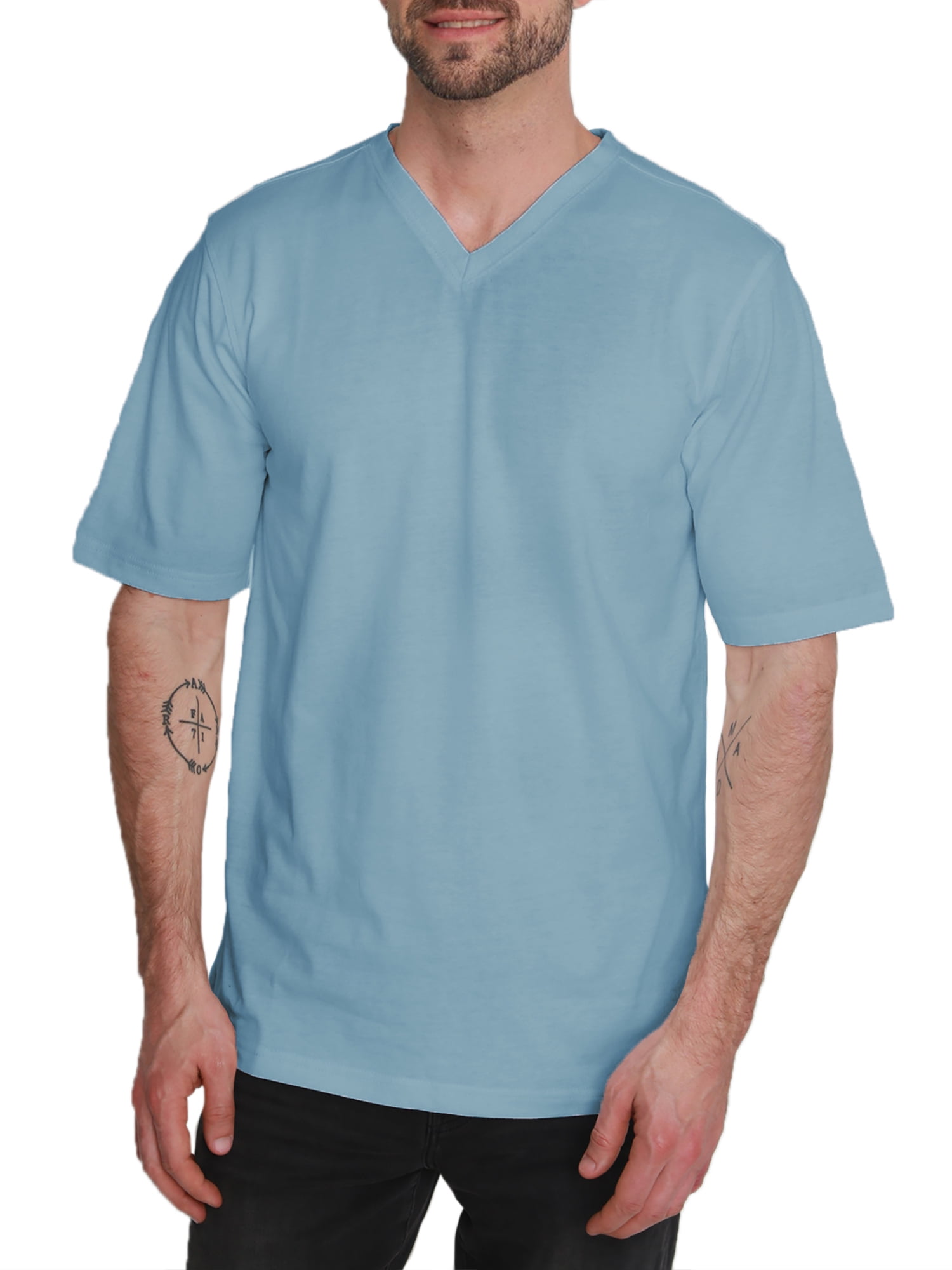 North Hudson Men's Classic Fit V-Neck Jersey T-Shirt - Walmart.com