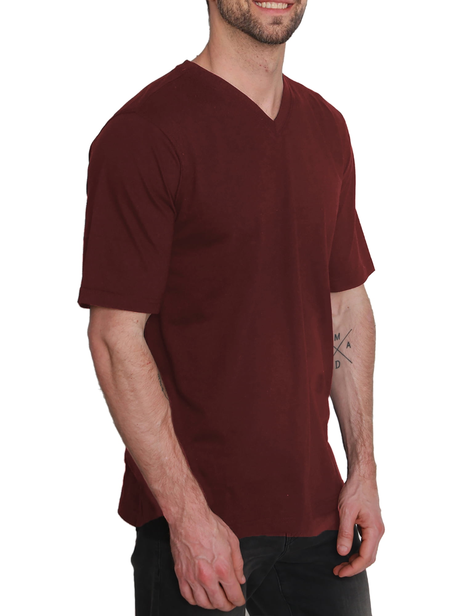 North Hudson Men's Classic Fit V-Neck Jersey T-Shirt
