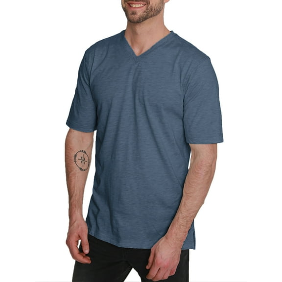 North Hudson Men's Classic Fit V-Neck Jersey T-Shirt