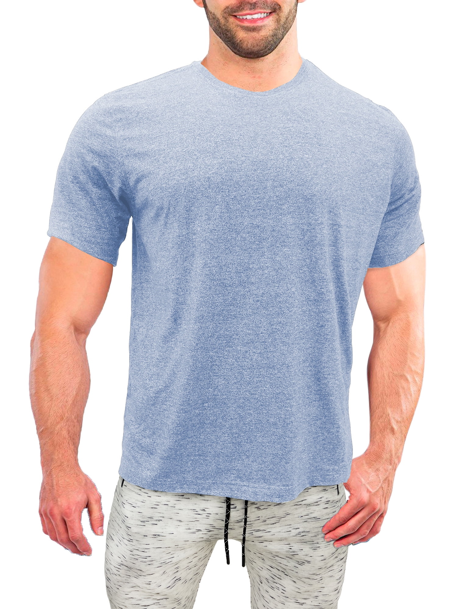 North Hudson, Men's Short Sleeve, Grindle Jersey, Crew Neck Tee Shirt , with contrast collar
