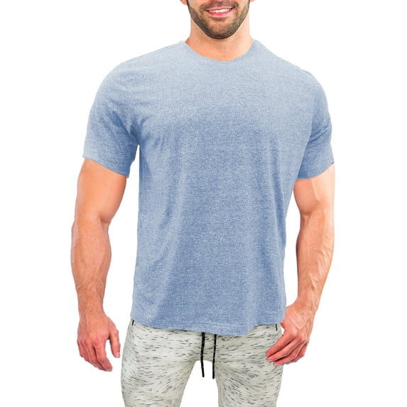 North Hudson, Men's Short Sleeve, Grindle Jersey, Crew Neck Tee Shirt , with contrast collar