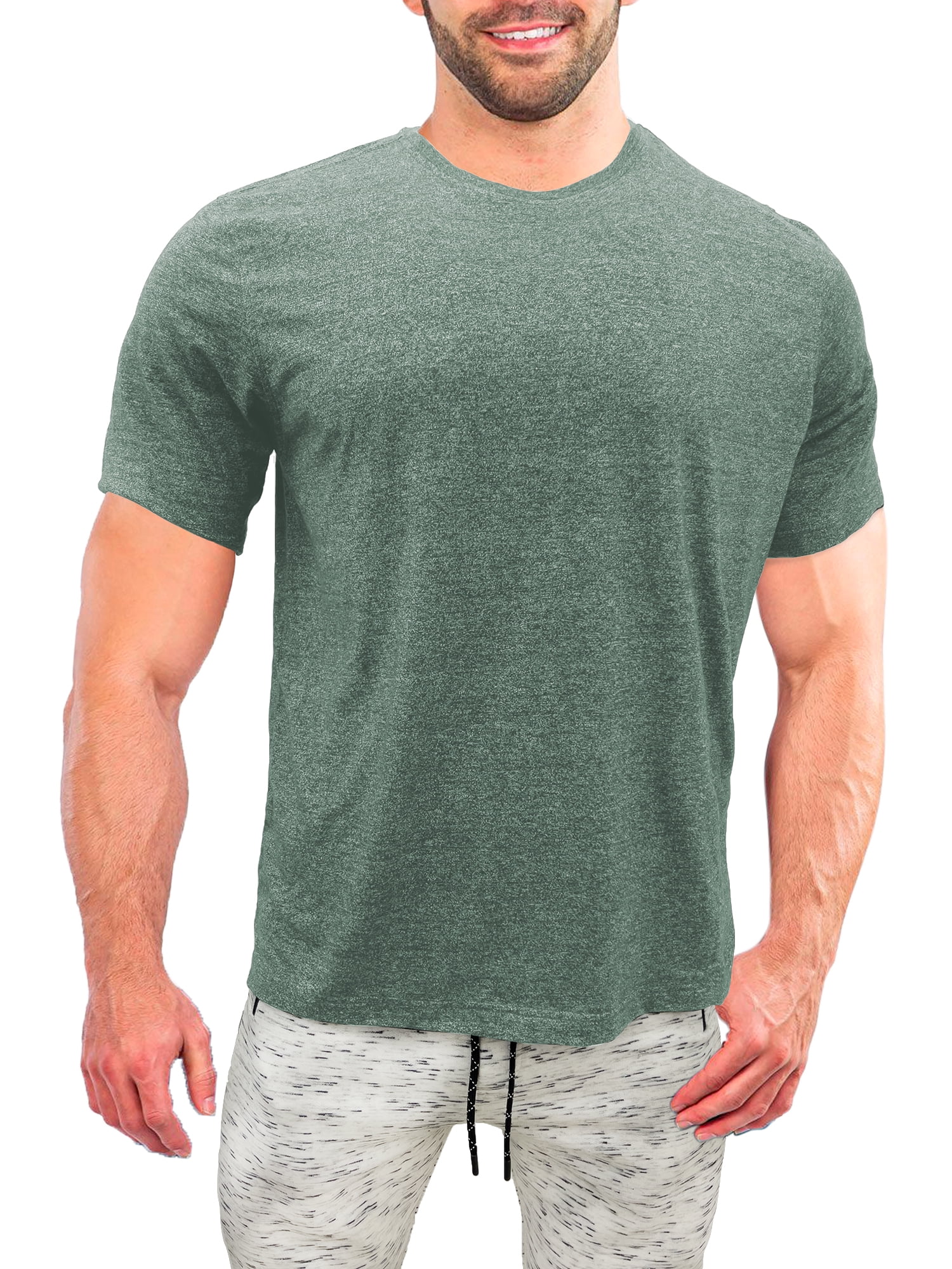 North Hudson, Men's Short Sleeve, Grindle Jersey, Crew Neck Tee Shirt , with contrast collar
