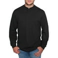 thumbnail image 1 of North Hudson Men's Three Button Long Sleeve Henley Sueded Jersey Knit Shirt, 1 of 1