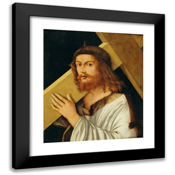 North Italian School 15x17 Black Modern Framed Museum Art Print Titled - Christ Carrying the Cross (16th Century)