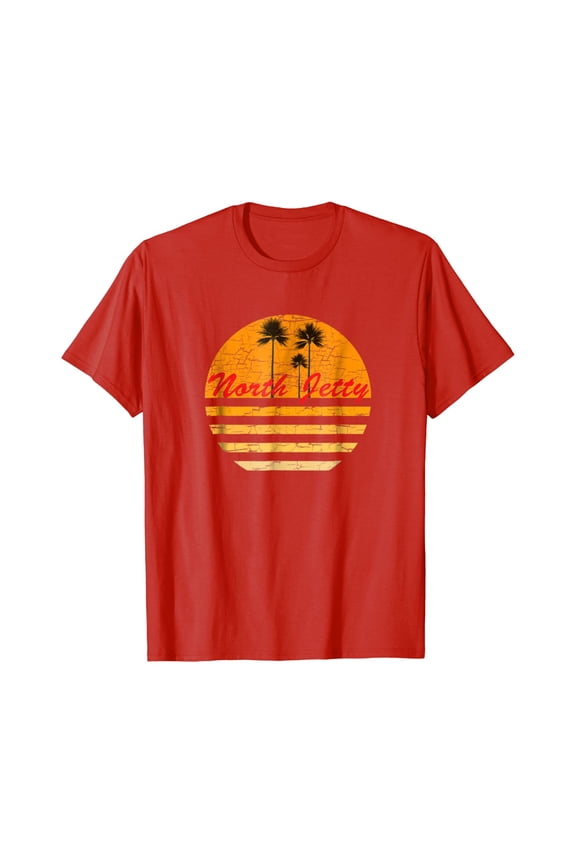 North Jetty Texas Retro Surf Throwback T-Shirt