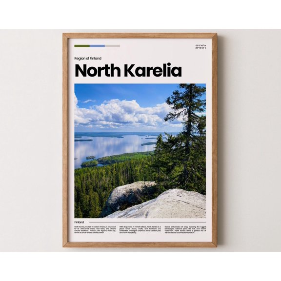 North Karelia Poster, North Karelia Print, North Karelia Photo, North Karelia Art, Finland Poster, Finland Print, Travel Poster Gift, 24x36 UNFRAMED