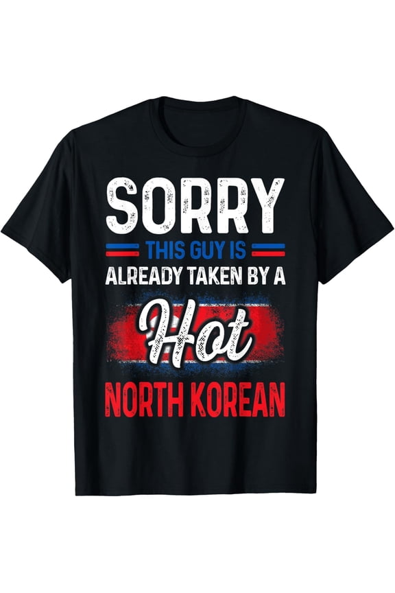North Korea North Korean Roots Proud North Korean Flag T-ShirtMen and women, Black T-shirt, size: Extra large