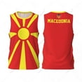 thumbnail image 1 of North Macedonia Flag Men Basketball Sports Jersey Running Fitness Multifunction Sleeveless tshirt Exclusive Custom Name Nunber, 1 of 9