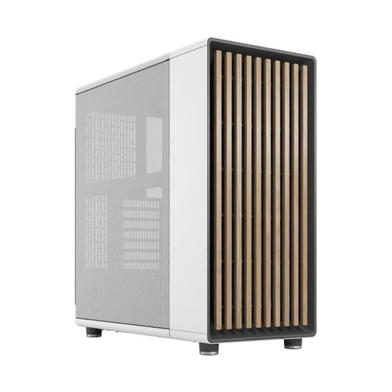 North Mid Tower ATX Computer Case, Black & Walnut