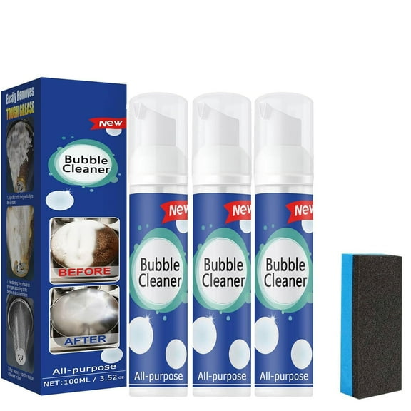 North Moon Bubble Cleaner Foam, Bubble Cleaner Foam Spray, Foaming Heavy Oil Stain Cleaner, All Purpose Rinse Free Cleaner Spray