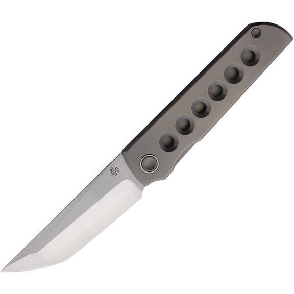 North Mountain Lee Kick Stop Folding Knife Gray Titanium