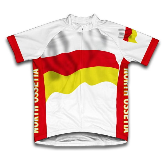North Ossetia Alania Flag Short Sleeve Cycling Jersey for Women - Size 3XL