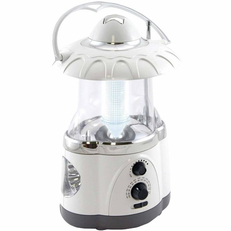 Northpoint - 12-LED Lantern with 4-LED Flashlight & AM/FM Radio (Black)
