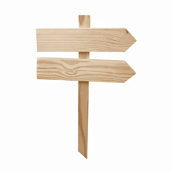 Unfinished Wooden Directional Arrow Signs with Stakes Set of 1 Blank DIY Craft Signposts for Yard, Garden, Parties, Weddings & Home Decor