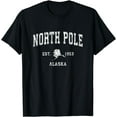 thumbnail image 1 of North Pole Alaska AK Vintage Athletic Sports Design T-Shirt, 1 of 4