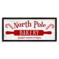 thumbnail image 1 of North Pole Bakery Kitchen Sign Holiday Graphic Art Black Framed Art Print Wall Art, 1 of 7