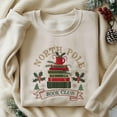 thumbnail image 1 of North Pole Book Club Embroidered Sweatshirt, Bookish Christmas Shirt, Book Lover Gift, Book Club Christmas Shirt, Gift for Book Lover, 1 of 5