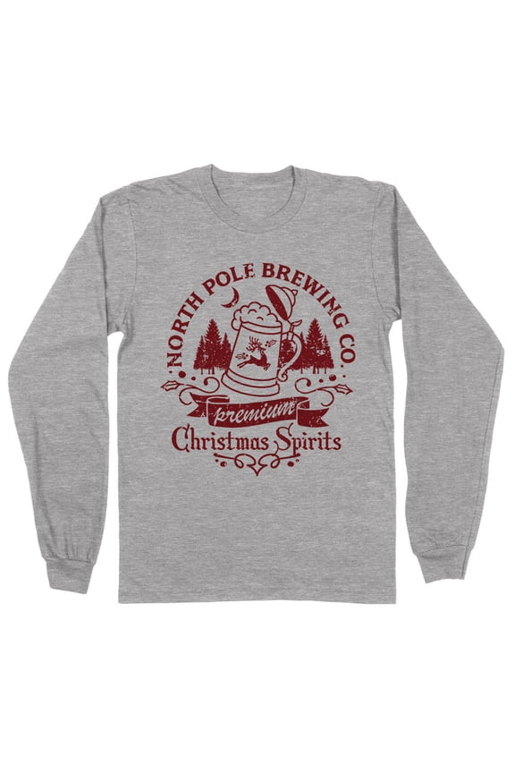 North Pole Brewing Co Long Sleeve Shirt Unisex Medium Grey