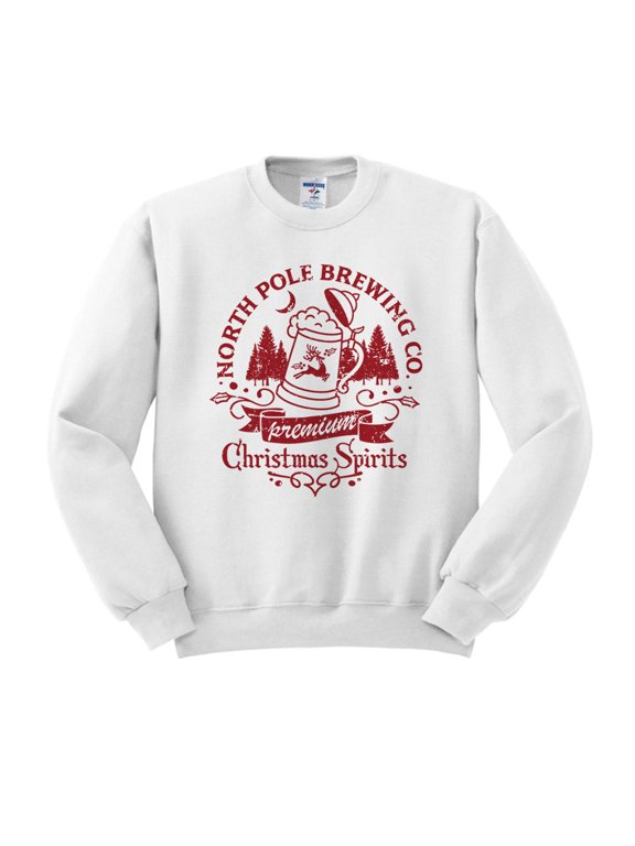 North Pole Brewing Co Sweatshirt Unisex Large White
