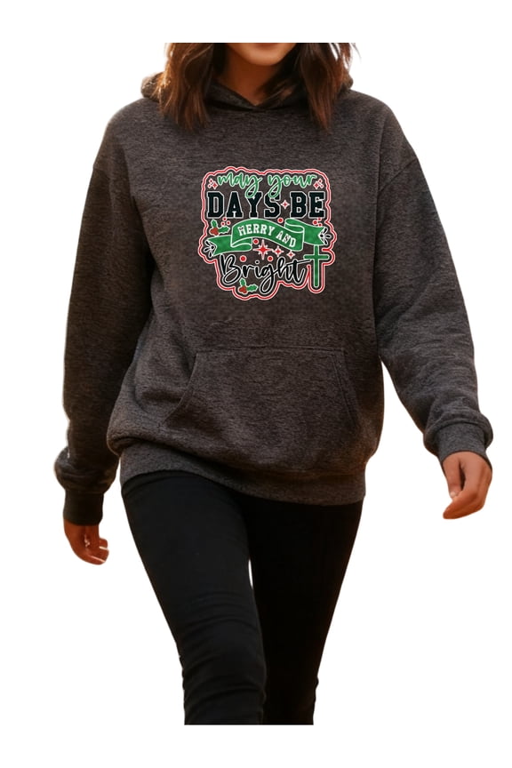 North Pole Christmas Hoodie for Men Women, Holiday Pullover Hooded Sweatshirt, Cozy Cotton Poly Blend, Festive Winter Outfit