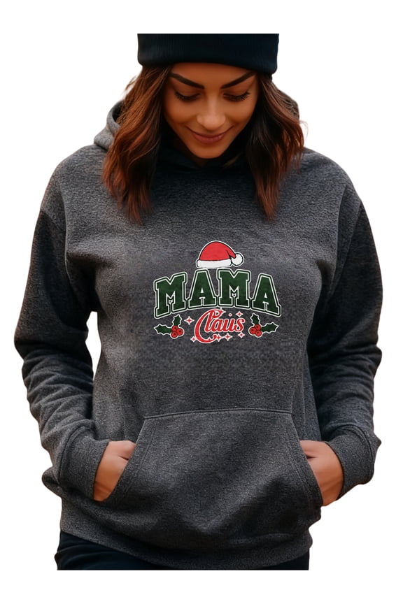 North Pole Christmas Hoodie for Men Women, Holiday Pullover Hooded Sweatshirt, Cozy Cotton Poly Blend, Festive Winter Outfit