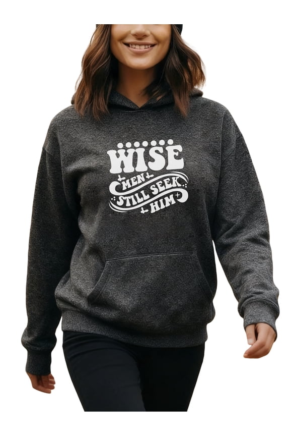 North Pole Christmas Hoodie for Men Women, Holiday Pullover Hooded Sweatshirt, Cozy Cotton Poly Blend, Festive Winter Outfit