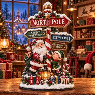 North Pole Signs for Holiday Home Decor