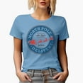 thumbnail image 1 of North Pole Delivery, Air Mail by Santa with Reindeers, Christmas Art Merch Gift, Baby Blue T-Shirt, Small, 1 of 5