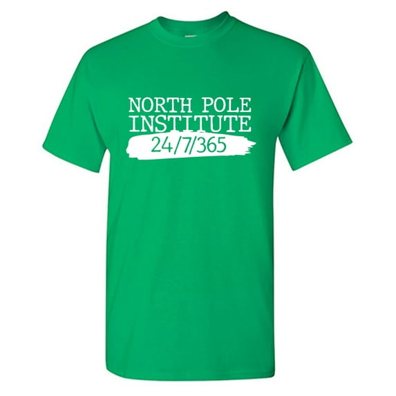 North Pole Institute Sarcastic Humor Graphic Tees Gift For Mens Novelty Funny T Shirt