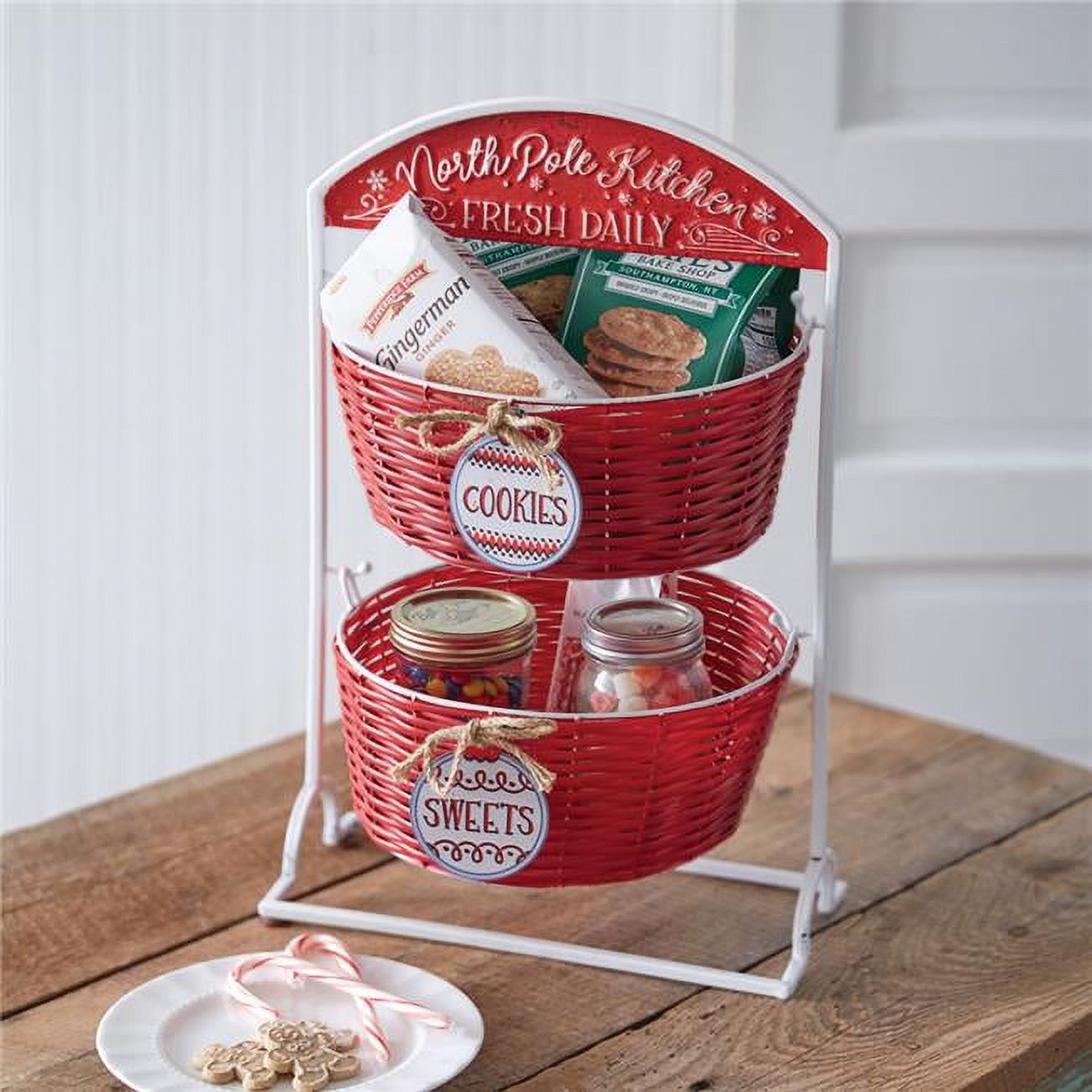 North Pole Kitchen Two-Tier Basket - Walmart.com
