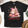 thumbnail image 1 of North Pole Reindeer Farm T-Shirt | Santa and Reindeer Graphic Tee, Black, Size 3XL, 1 of 6