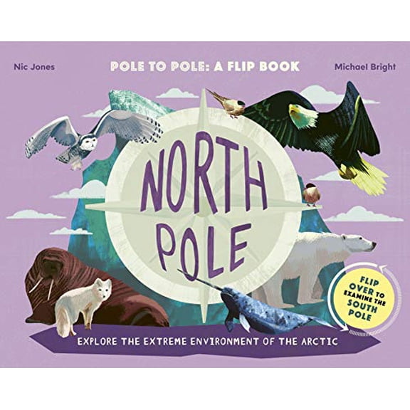 Pre-Owned North Pole / South Pole: Pole to Pole: A Flip Book - Explore the Extreme Environment of the Arctic/Antarctic (Hardcover) 0711254745 9780711254749