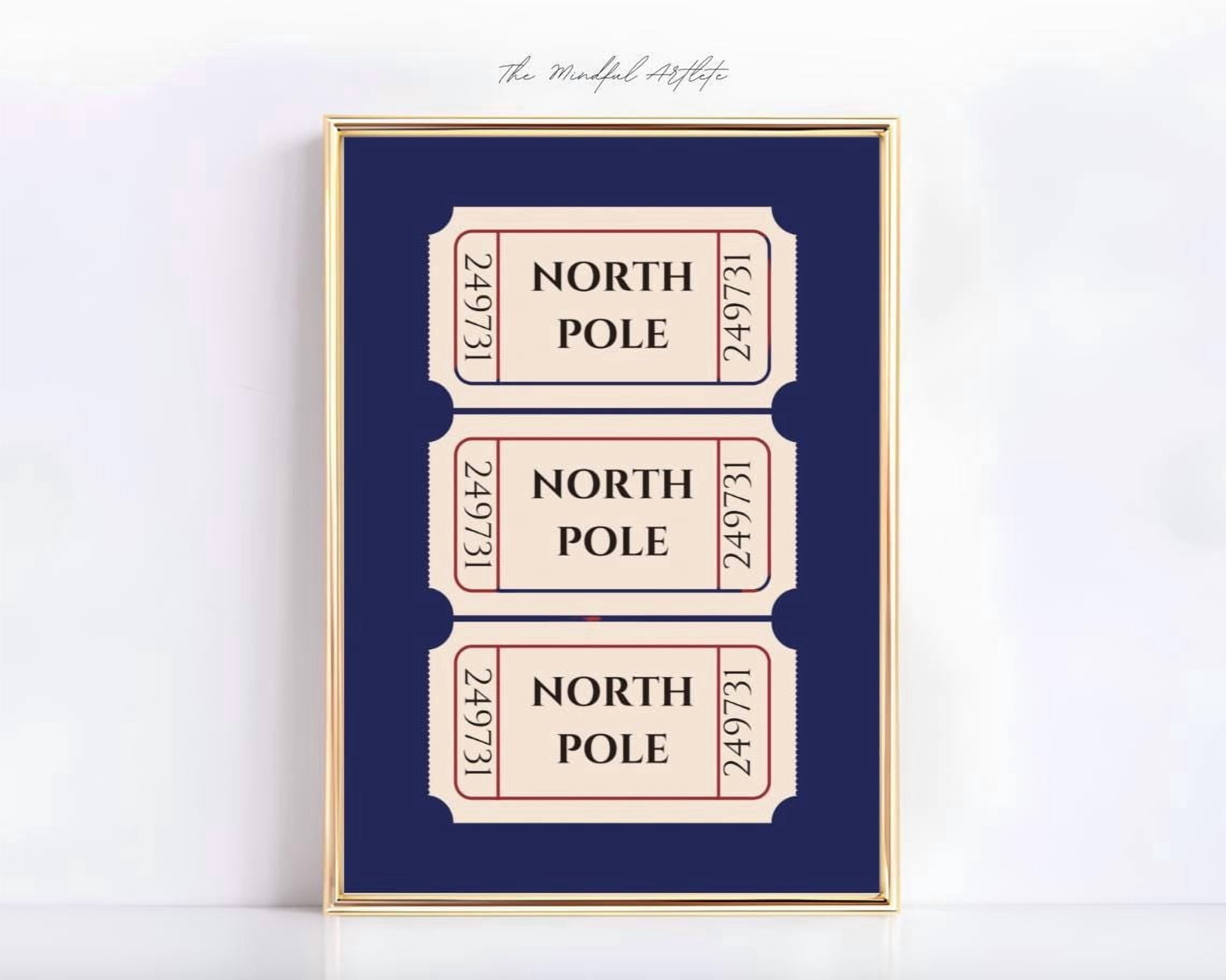North Pole Ticket Door Trendy Christmas Blue Colorful Winter Gallery ...