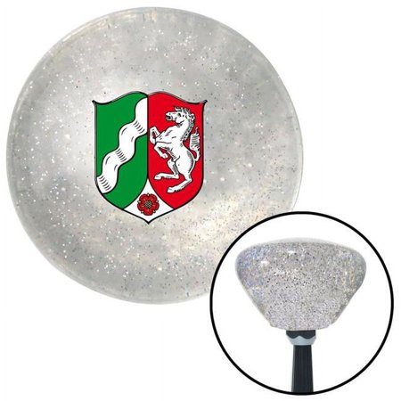 North Rhine Westphalia Coat of Arms Clear Retro Metal Flake Shift Knob with M16 x 1.5 Insert