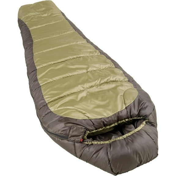 North Rim 0°F Big & Tall Sleeping Bag, Cold-Weather Mummy Sleep Sack with No-Snag Zipper & Adjustable Hood for Warmth & Ventilation, Large Camping Sleeping Bag