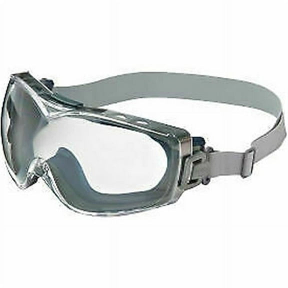 North Safety 763-S3970HSF Clear Lens Uvex Stealth OTG Safety Goggle, Navy Frame