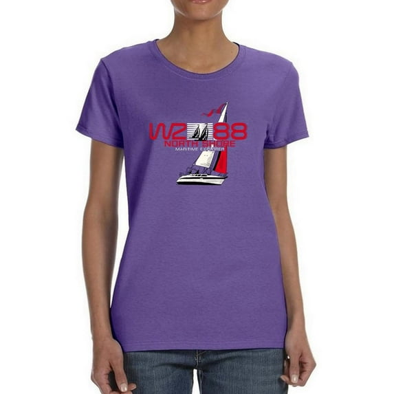 North Shore Boat Shaped T-Shirt Women -Image by Shutterstock, Female XX-Large