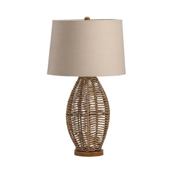 North Shore Ratten Table Lamp Wicker/Rattan Brown