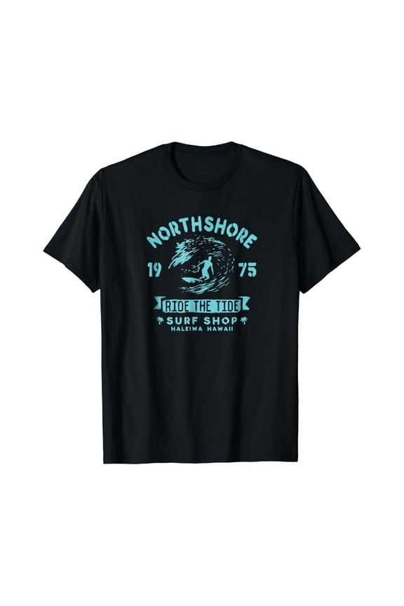 North Shore Vintage Surf Logo Design T-Shirt