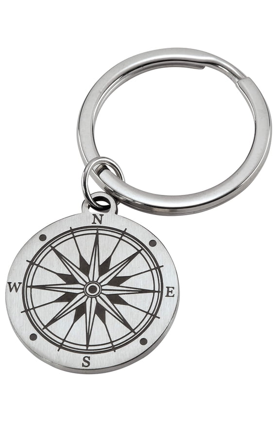 North Star Compass Key Chain