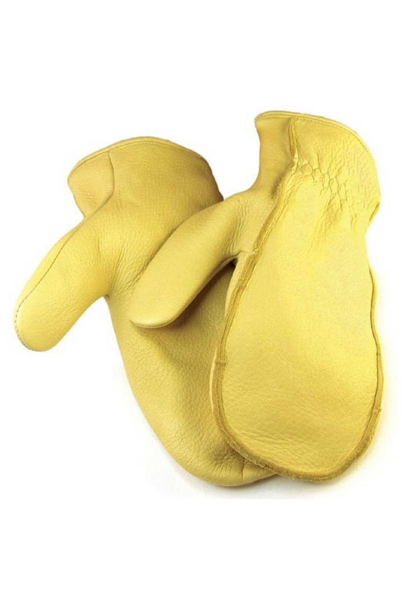 North Star Men's Deerskin Leather Chopper Mitten, Tan, 3XL