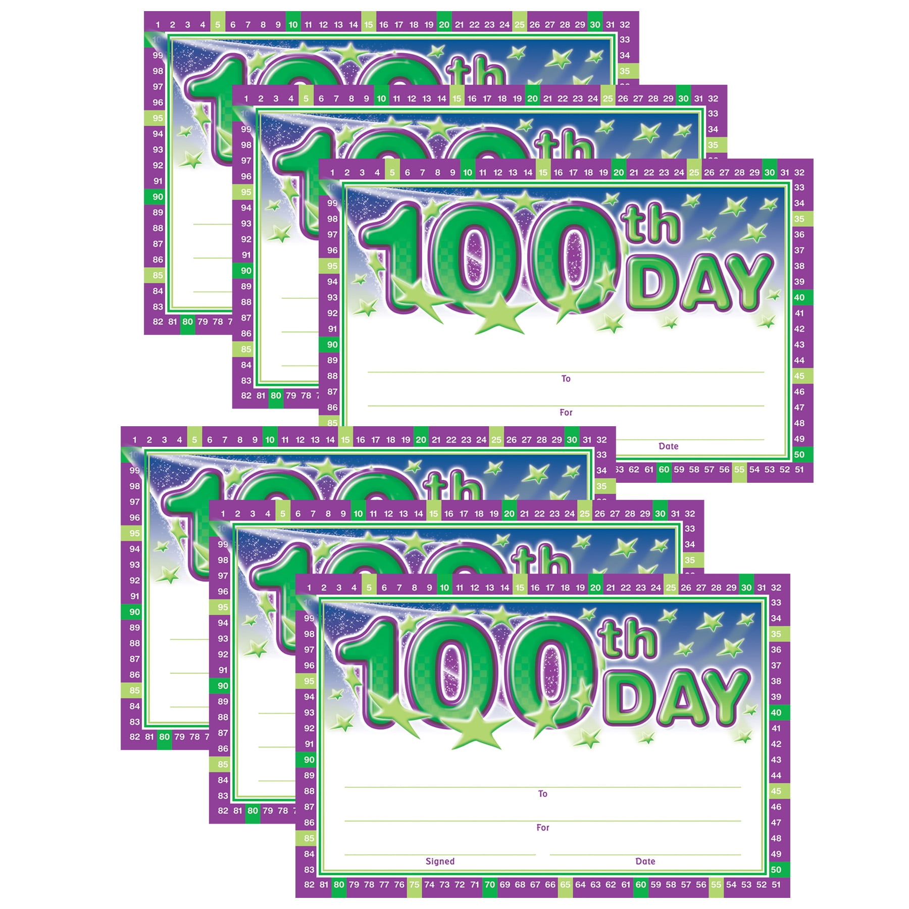 North Star Teacher Resources 100th Day Anytime Awards, 36 Per Pack, 6 Packs