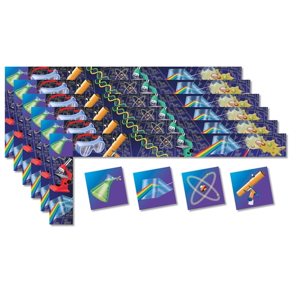 North Star Teacher Resources Straight Border with Decorative Corners 3" x 258' Science (NST4210-6)